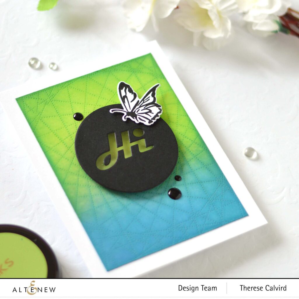 Altenew - Dotted Geo Cover Die - Fine Rings - Circle Set - Lush Garden - Meadow Reflections - Versatile Greetings Die - Bold Greetings Die - Take 2 With Therese (card video) (7)