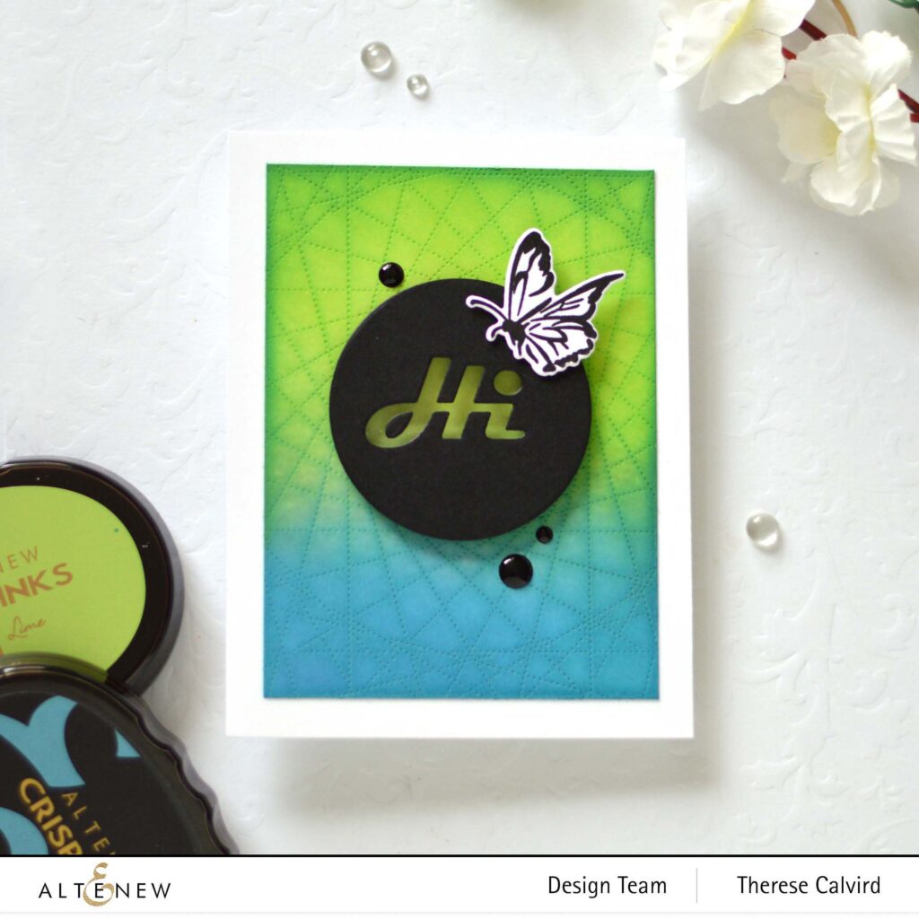 Altenew - Dotted Geo Cover Die - Fine Rings - Circle Set - Lush Garden - Meadow Reflections - Versatile Greetings Die - Bold Greetings Die - Take 2 With Therese (card video) (7)