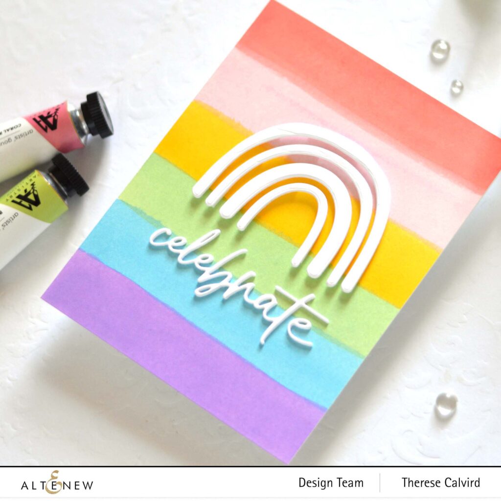 Altenew - Artists Gouache - Round Brushes - Color Bands - Sweet Sentiments (card) (1) copy