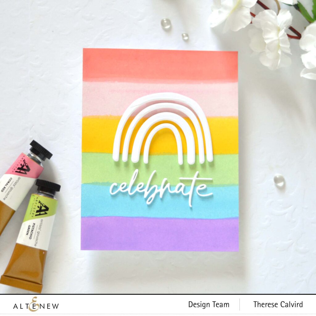 Altenew - Artists Gouache - Round Brushes - Color Bands - Sweet Sentiments (card) (1) copy