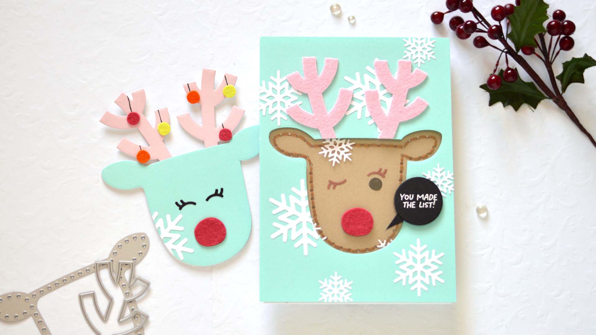 2 FUN Ideas for Deer Christmas Cards!