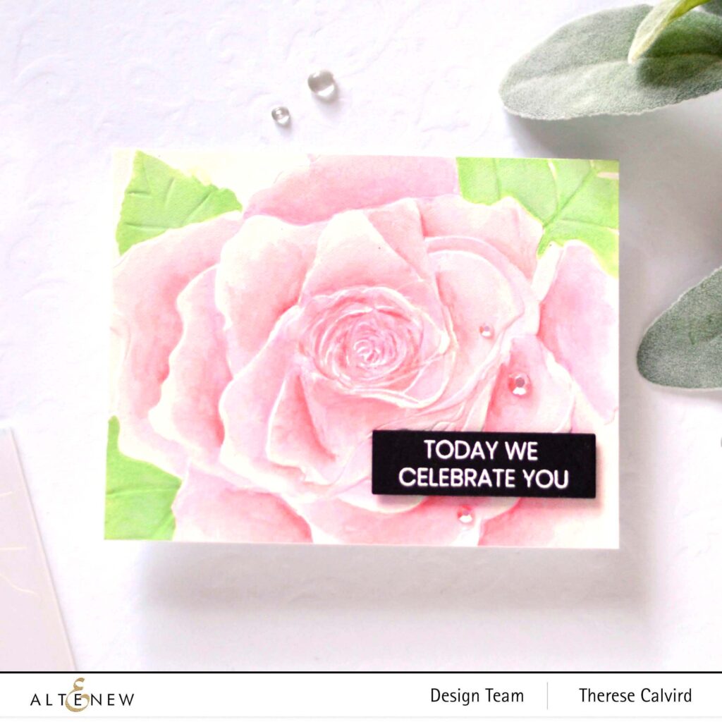 Altenew - Bellevue Rose 3D - Artists Gouache - One-Go Birthday Greetings - Take 2 With Therese (card video) 1