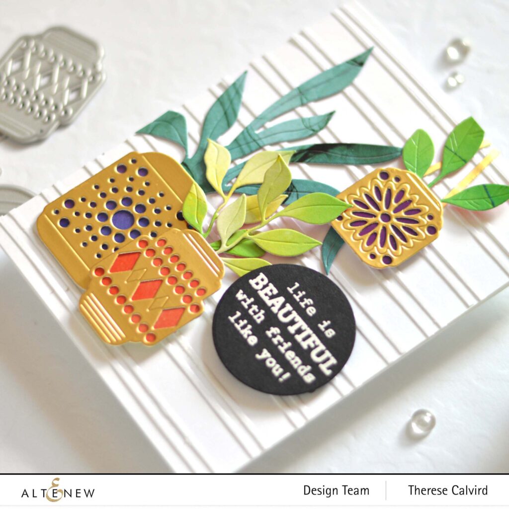 Altenew - Boho Vases - Rattan Stripes - Crystal Frames (card) (2) copy