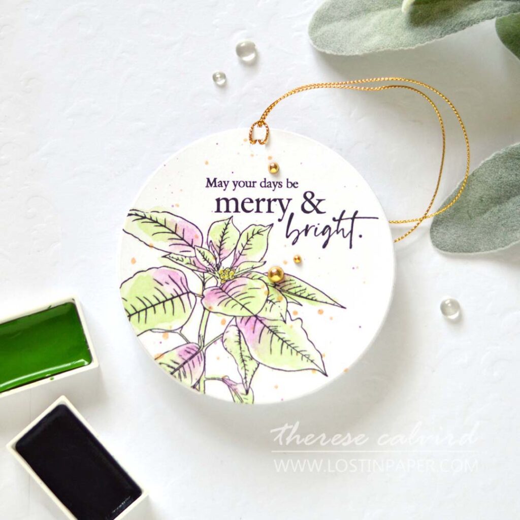 Therese Calvird - Same But Different Christmas Card Series 2022 - Easy Watercolor Christmas Cards (card video) (13)