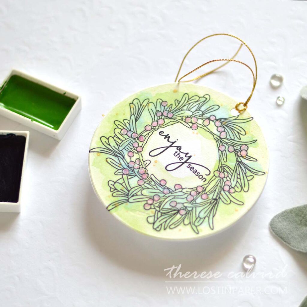 Therese Calvird - Same But Different Christmas Card Series 2022 - Easy Watercolor Christmas Cards (card video) (13)