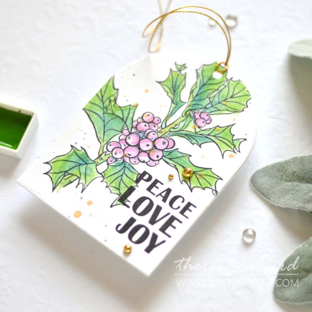 Therese Calvird - Same But Different Christmas Card Series 2022 - Easy Watercolor Christmas Cards (card video) (13)