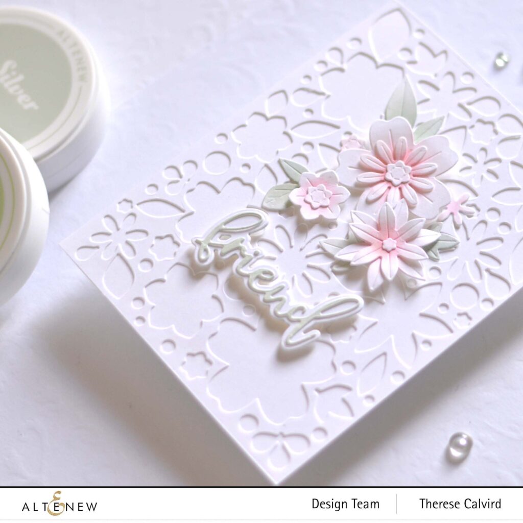 Altenew - Zero Waste 3D Floral Cover Die - XOXO and More - Take 2 With Therese (card video) 1 copy