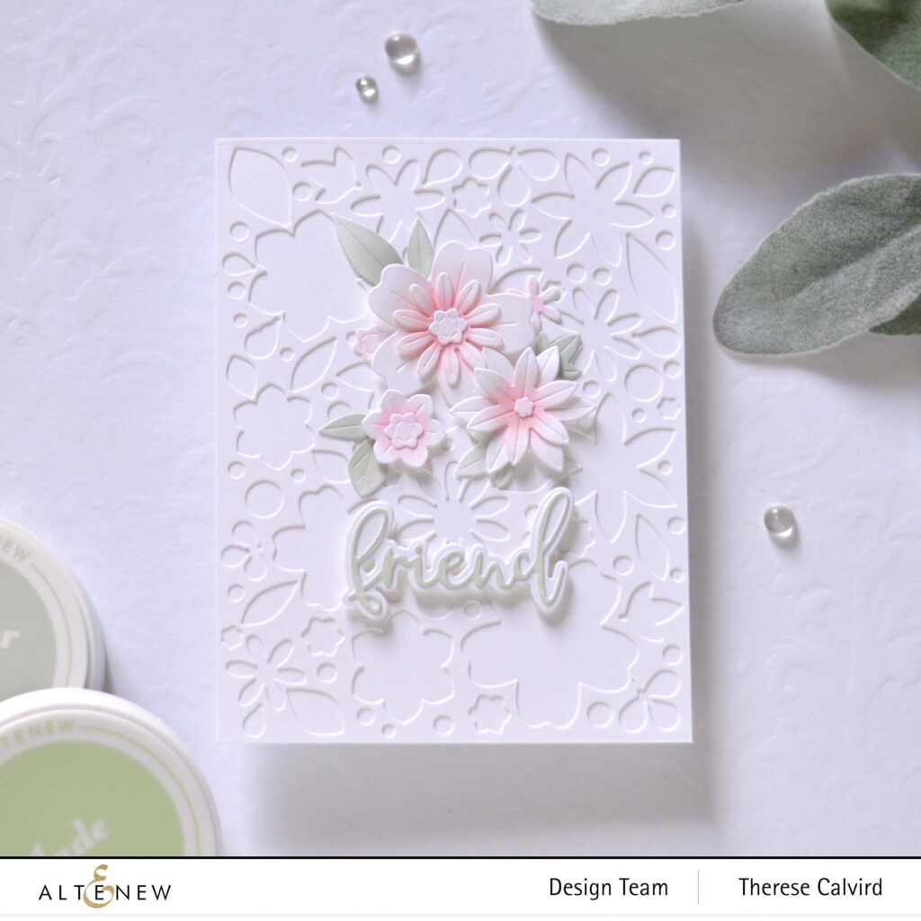 Altenew - Zero Waste 3D Floral Cover Die - XOXO and More - Take 2 With Therese (card video) 1 copy