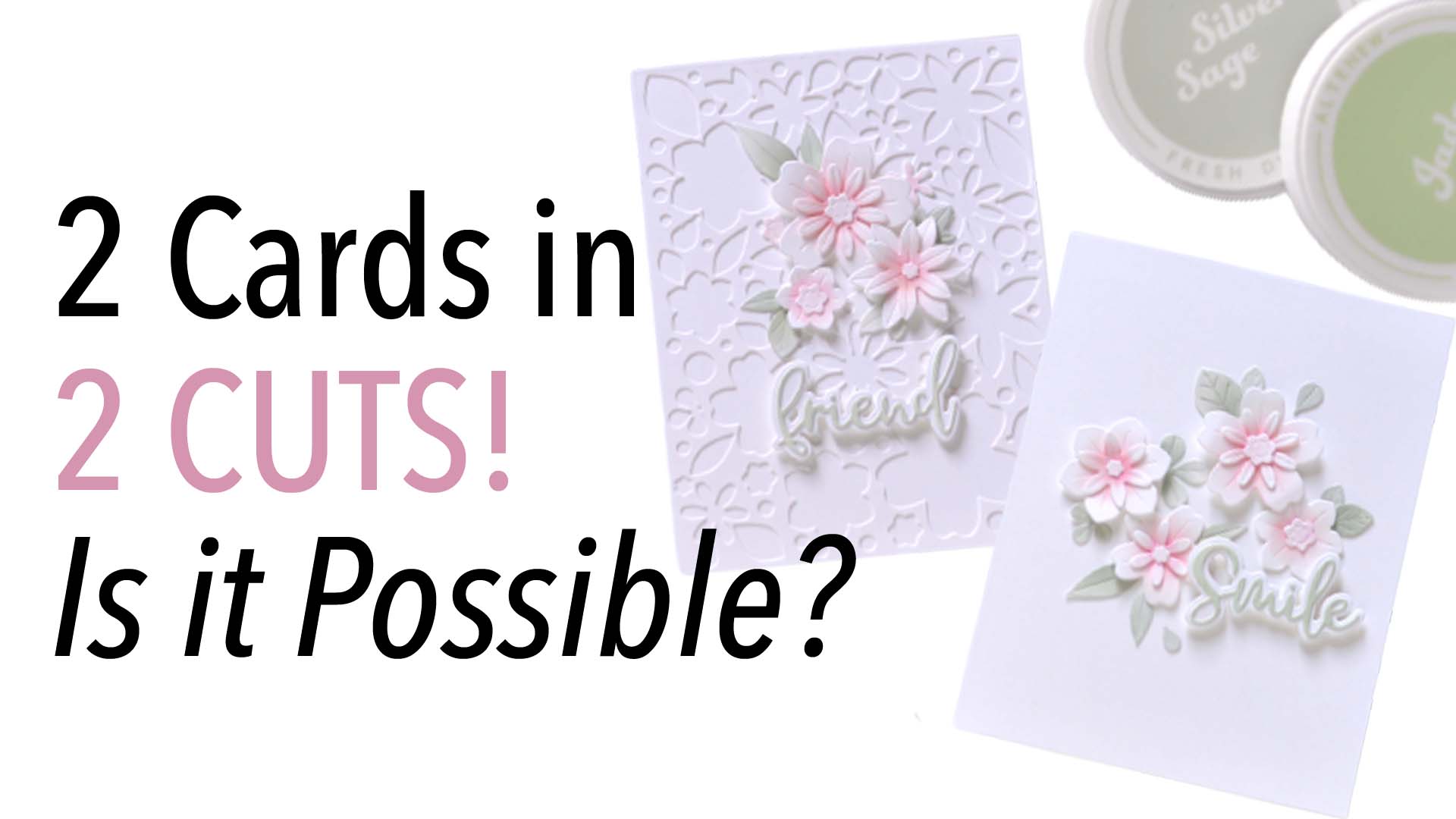 How to Make BEAUTIFUL 2 for 1 Floral Cards in Under 10 Minutes ! (+ Video)