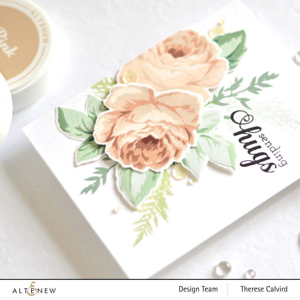 Altenew - Antique Roses - Eclectic Bouquet - Fancy Greetings - Take 2 With Therese (card video) 4 copy