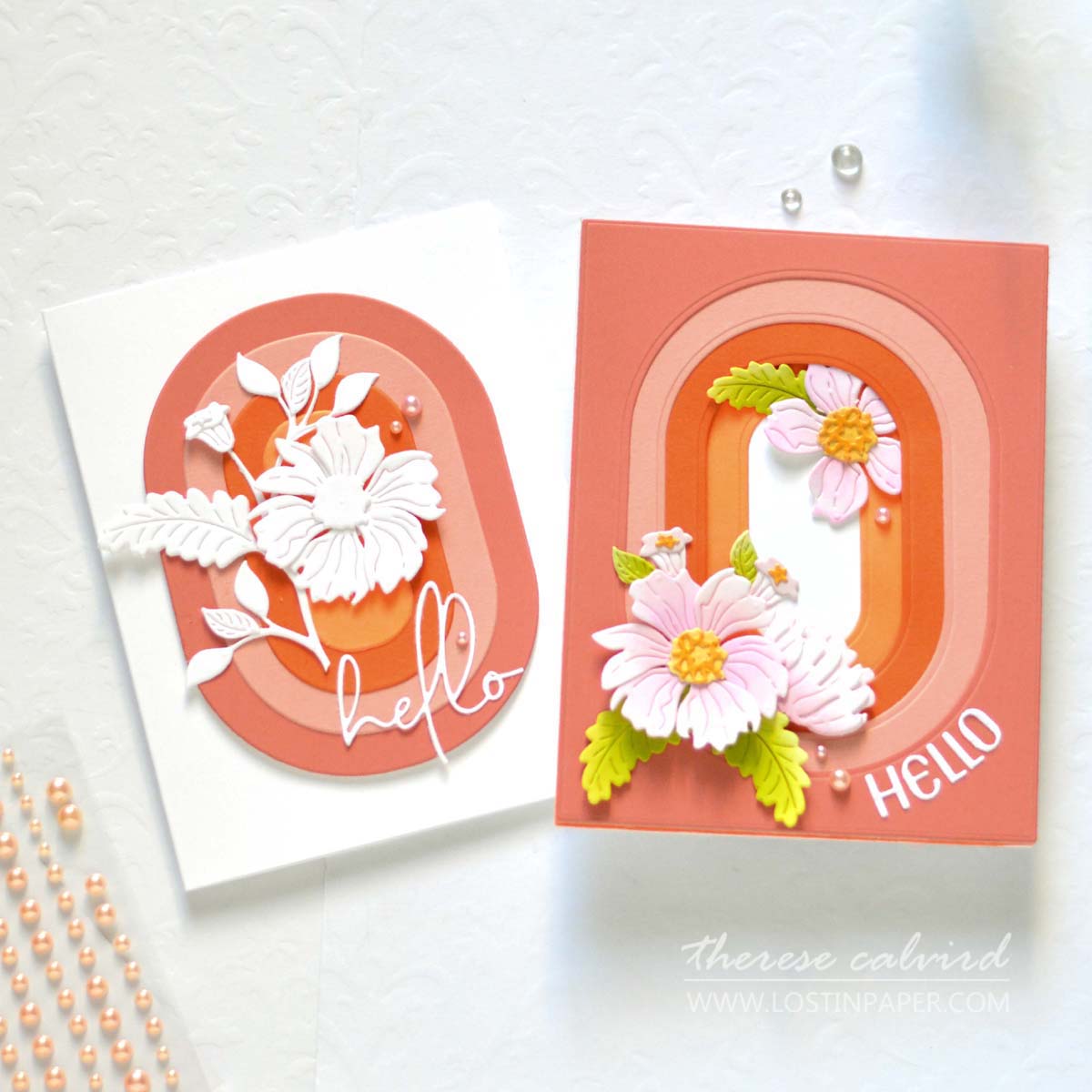 2 BEAUTIFUL Floral Card Ideas for Nesting Dies!