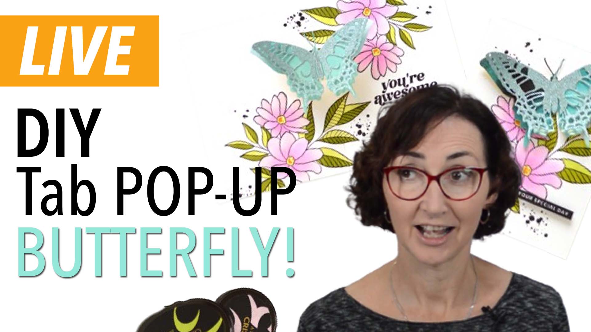 How to Make a DIY Pop-Up Floral Butterfly Card! & LIVE Video!