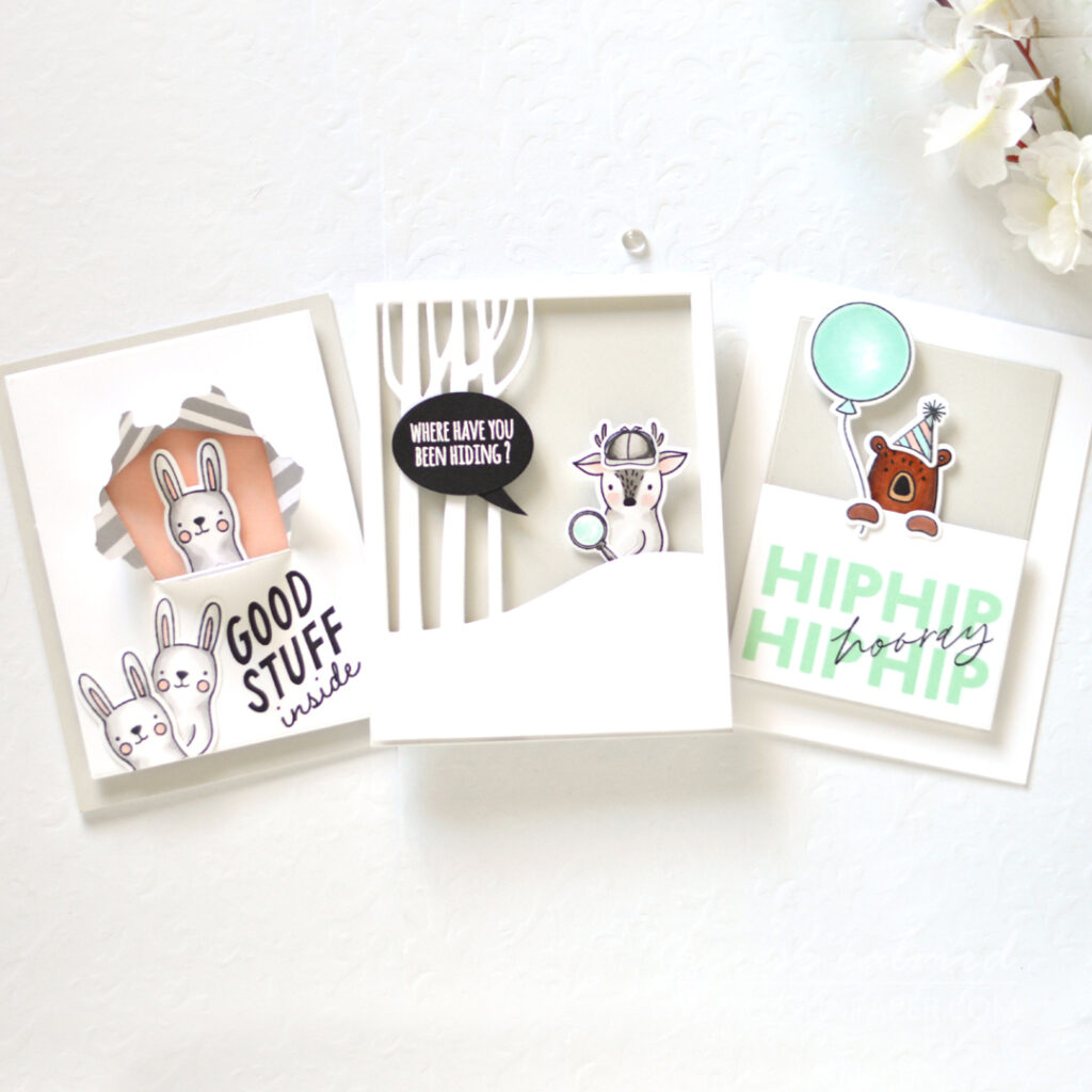 Therese Calvird - Ellen Hutson - Peekaboo Party Animals - Interactive Cards (6)