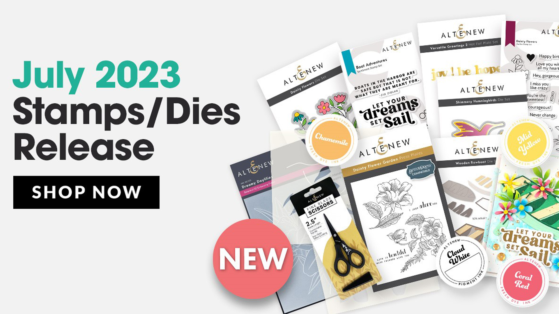 Altenew July 2023 Stamps, Dies, Stencils & More Release Blog Hop + Giveaway ($300 in Total Prizes)!