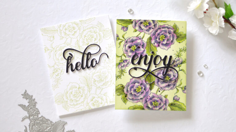 Altenew - Floral Engravings - Fancy Hello - Fancy Enjoy - Take 2 With Therese (card video) (1)