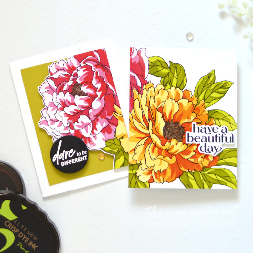 Therese Calvird - Billowing Peonies - Altenew - LIVE Card Video (7)