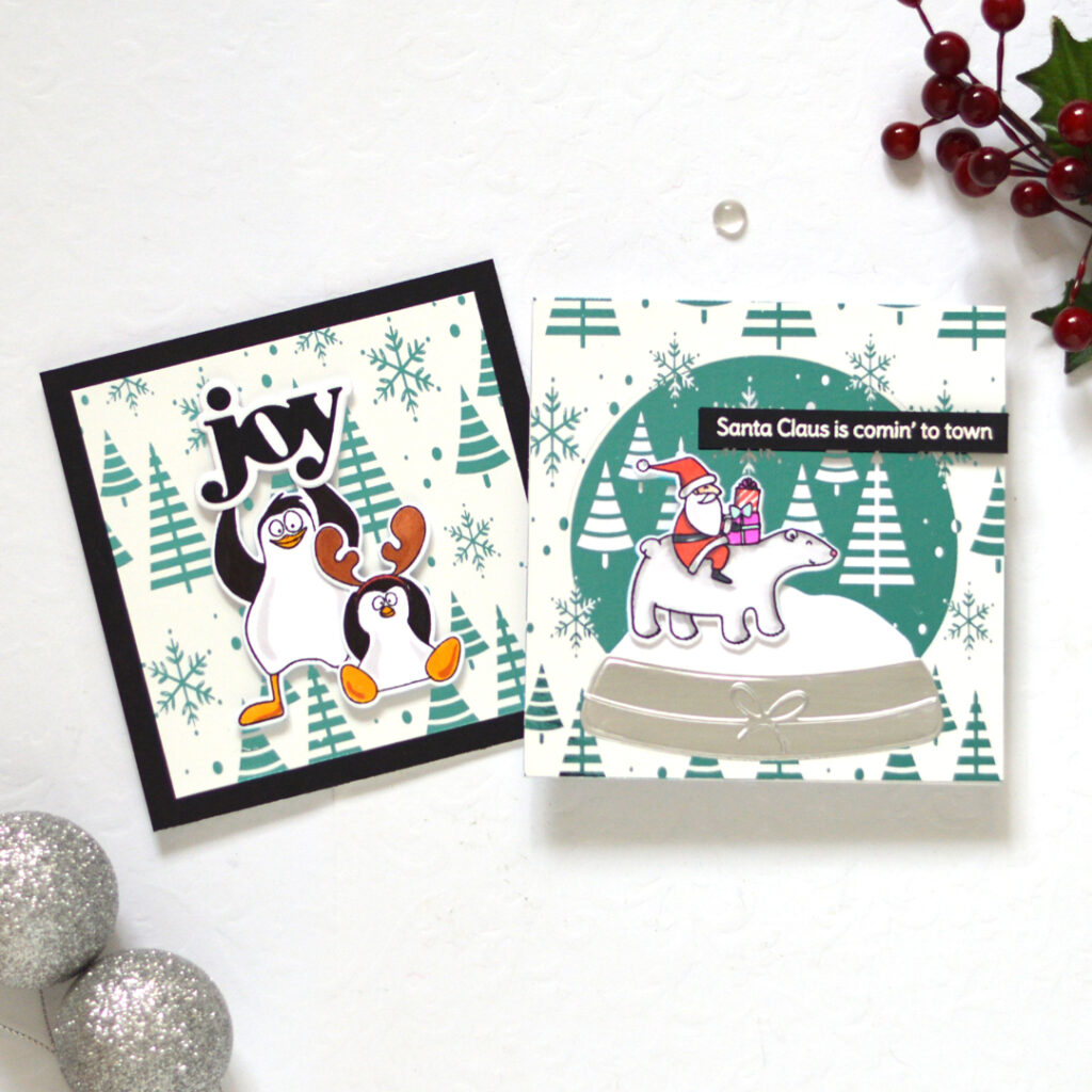 Therese Calvird - Same But Different Christmas Card Series 2023 - Using up Backgrounds (card video) (1)