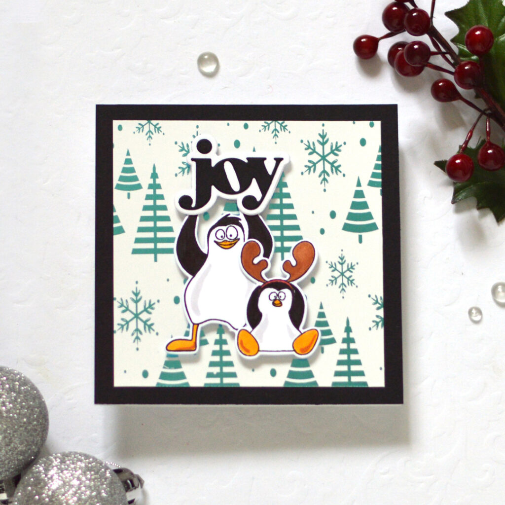 Therese Calvird - Same But Different Christmas Card Series 2023 - Using up Backgrounds (card video) (1)