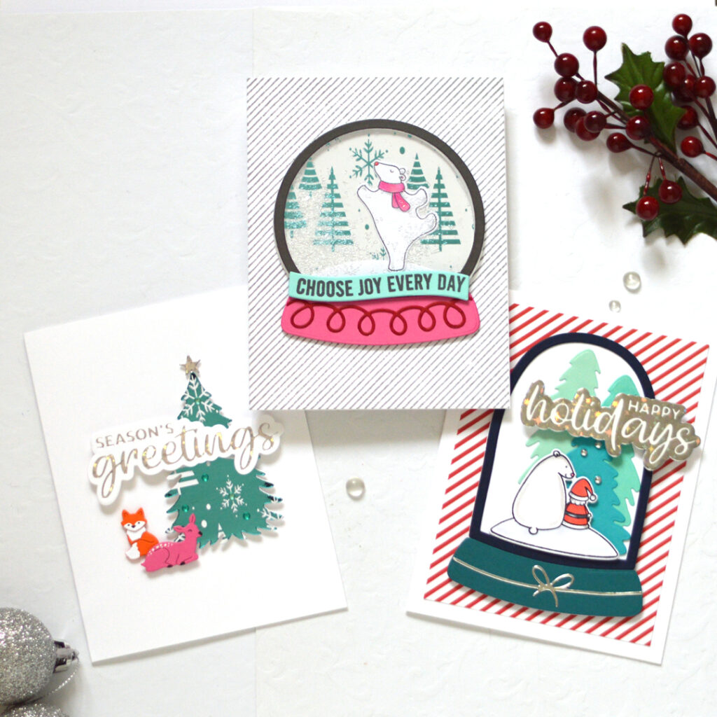 Therese Calvird - Same But Different Christmas Card Series 2023 - Using up Backgrounds (card video) (1)