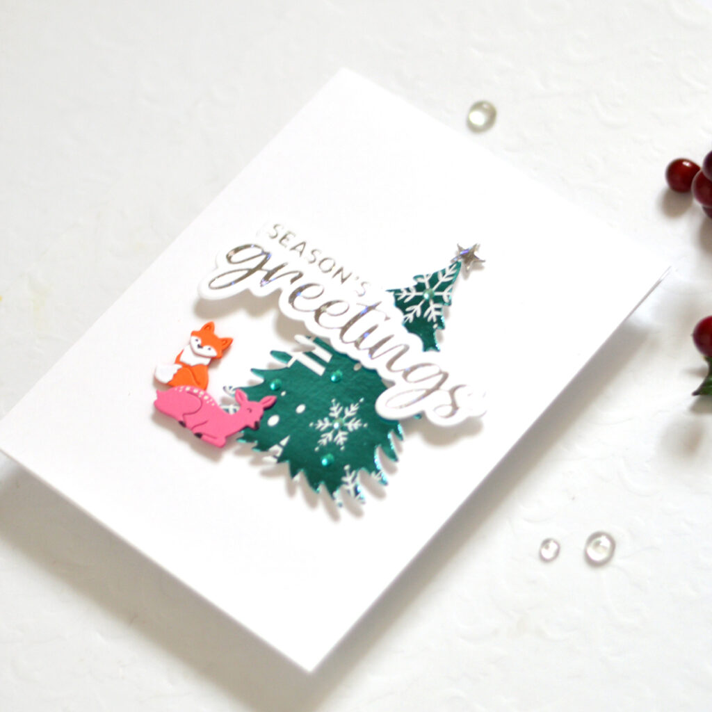 Therese Calvird - Same But Different Christmas Card Series 2023 - Using up Backgrounds (card video) (1)