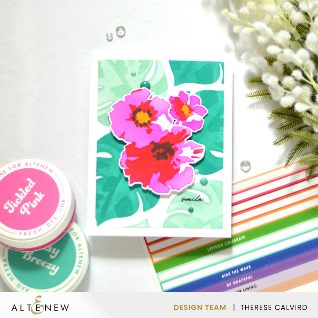 Modern Monsteras - Impressionist Bouquet - Sweet Bouquet - Amy Tangerine - Round Ink Pads Labels (card) (3) copy