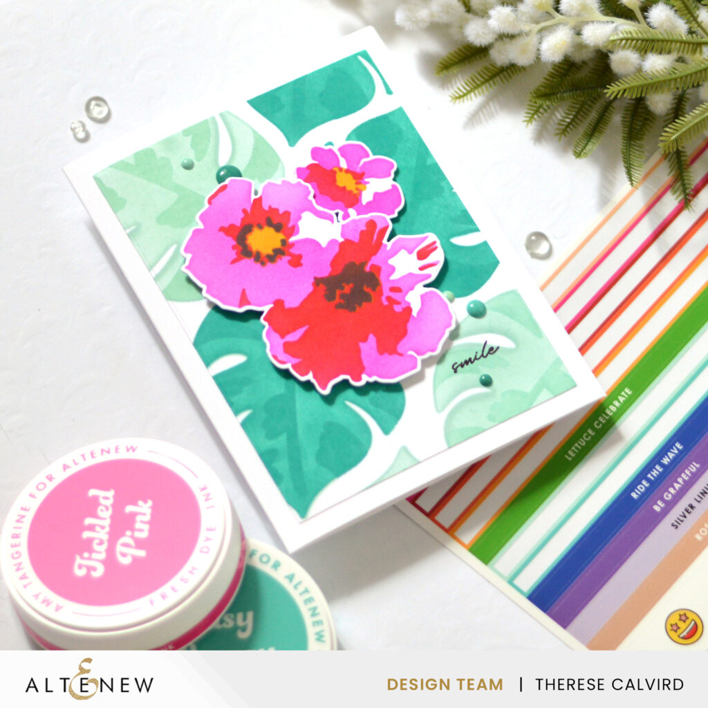 Modern Monsteras - Impressionist Bouquet - Sweet Bouquet - Amy Tangerine - Round Ink Pads Labels (card) (3) copy