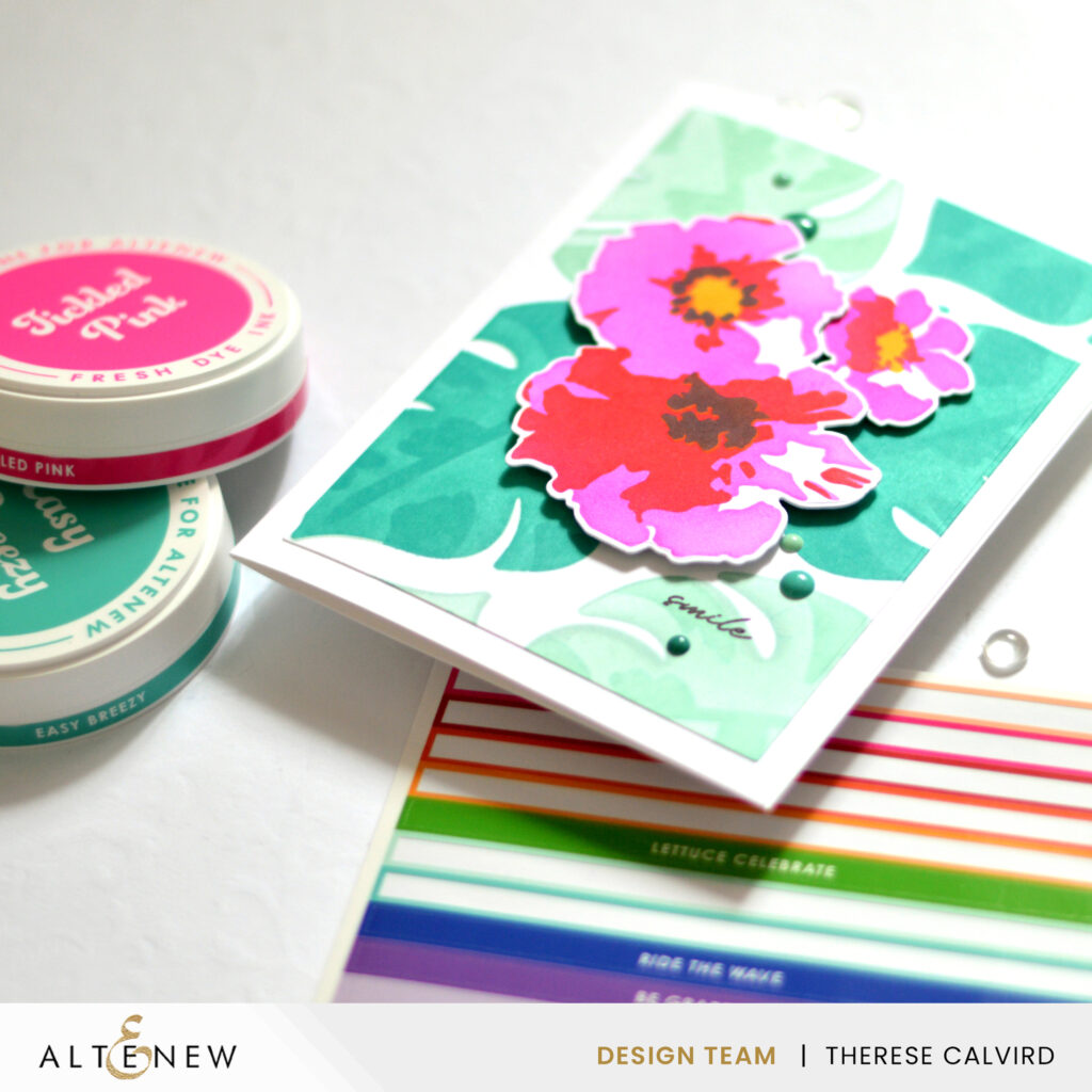 Modern Monsteras - Impressionist Bouquet - Sweet Bouquet - Amy Tangerine - Round Ink Pads Labels (card) (3) copy