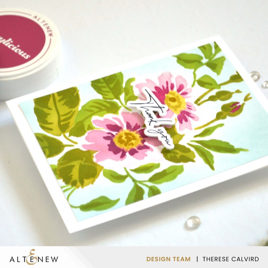 Altenew - Stencil Art - Playful Watercolor Flowers - Elegant Sayings (card) (2) copy