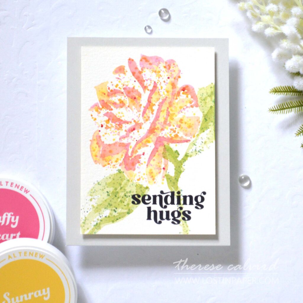 Altenew - Mega Blossom Stencil - Sweet Sentiments - Classical Sentiments - Take 2 With Therese (card video) (2)