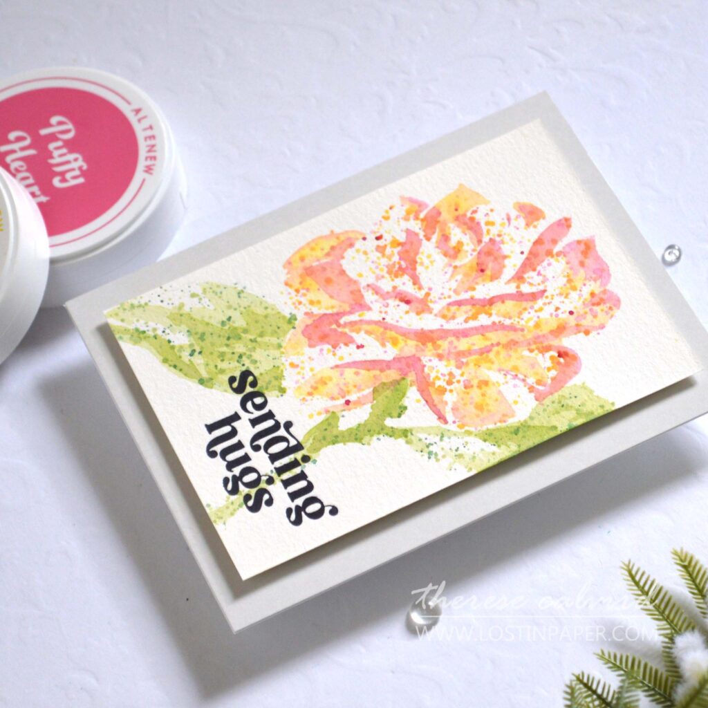 Altenew - Mega Blossom Stencil - Sweet Sentiments - Classical Sentiments - Take 2 With Therese (card video) (2)