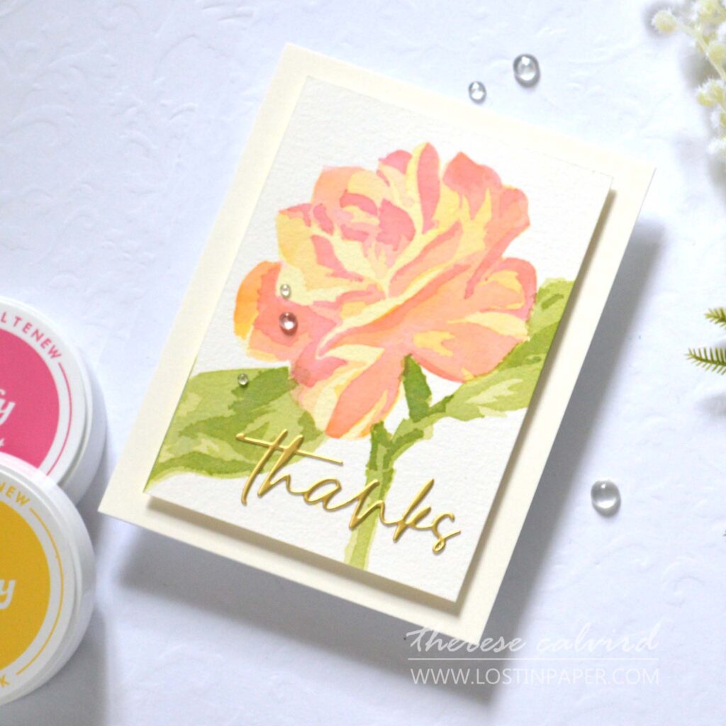 Altenew - Mega Blossom Stencil - Sweet Sentiments - Classical Sentiments - Take 2 With Therese (card video) (5)