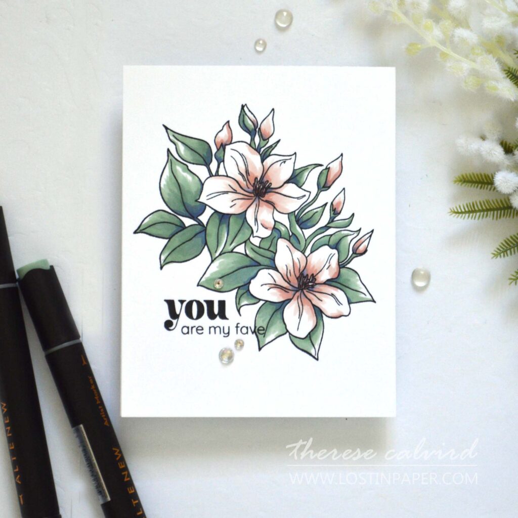 Altenew - Artist Markers - Sweet Jasmine - Gem Sparkles (card) (6)