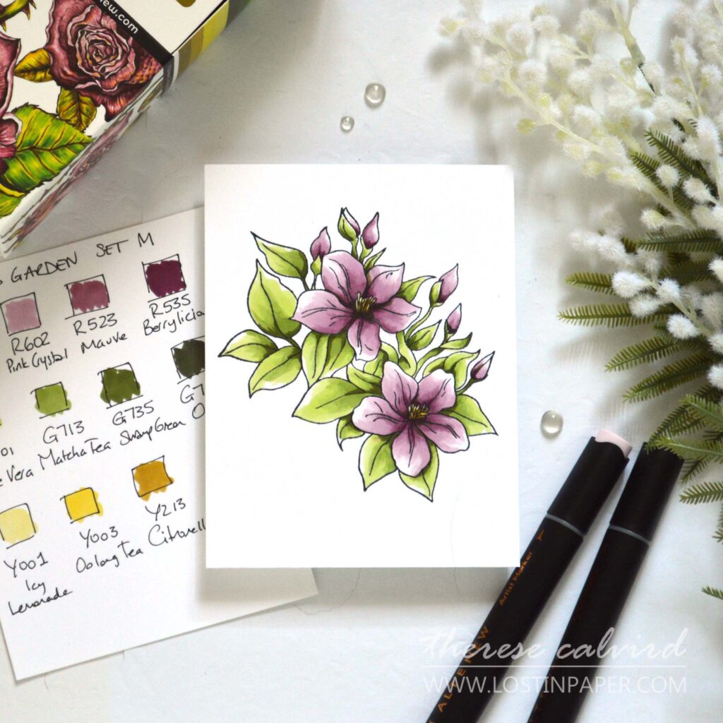 Altenew - Artist Markers - Sweet Jasmine - Gem Sparkles (card) (6)