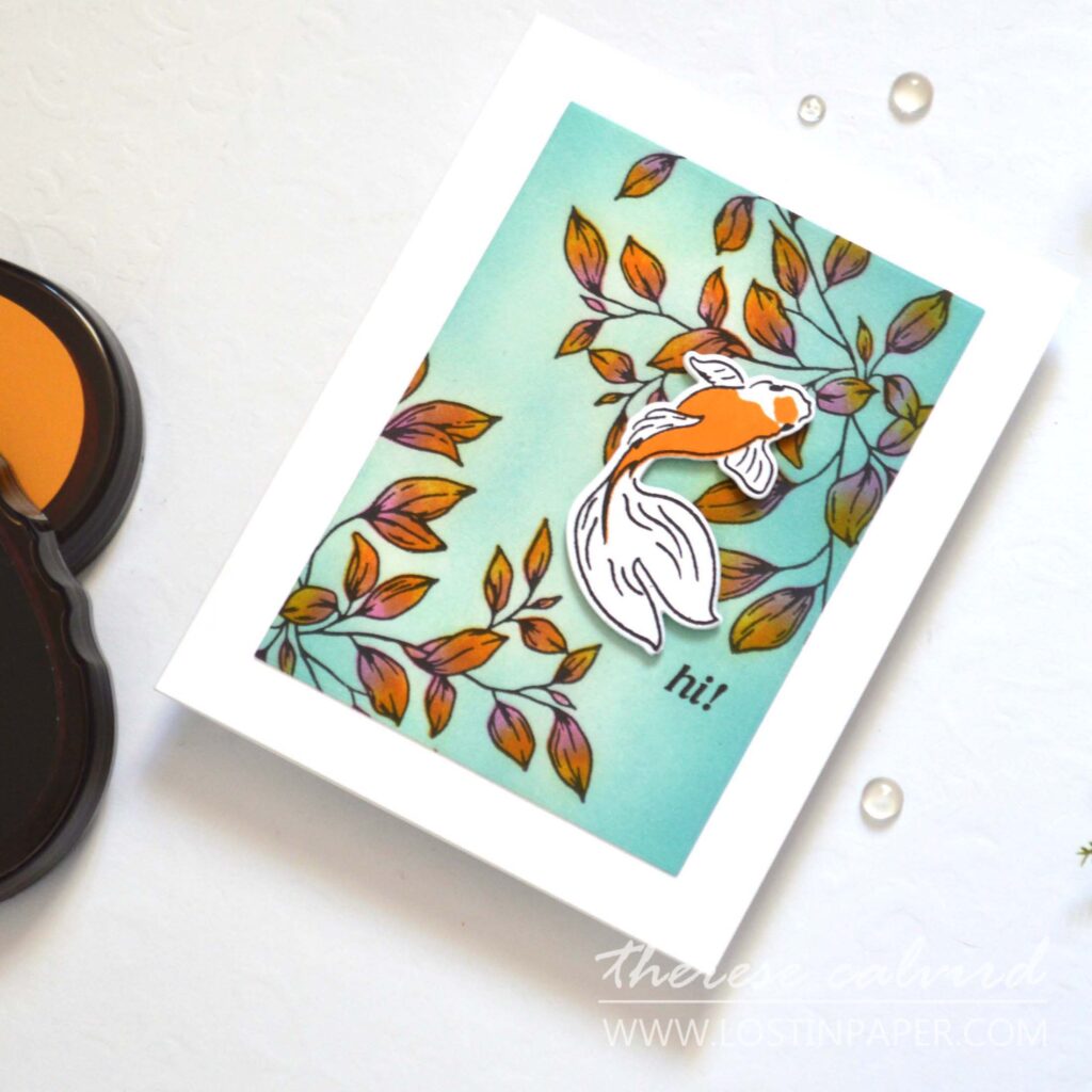 Altenew - Rustling Leaves - Goldfish Pond - Plants & Vases - Take 2 With Therese (card video) (3)
