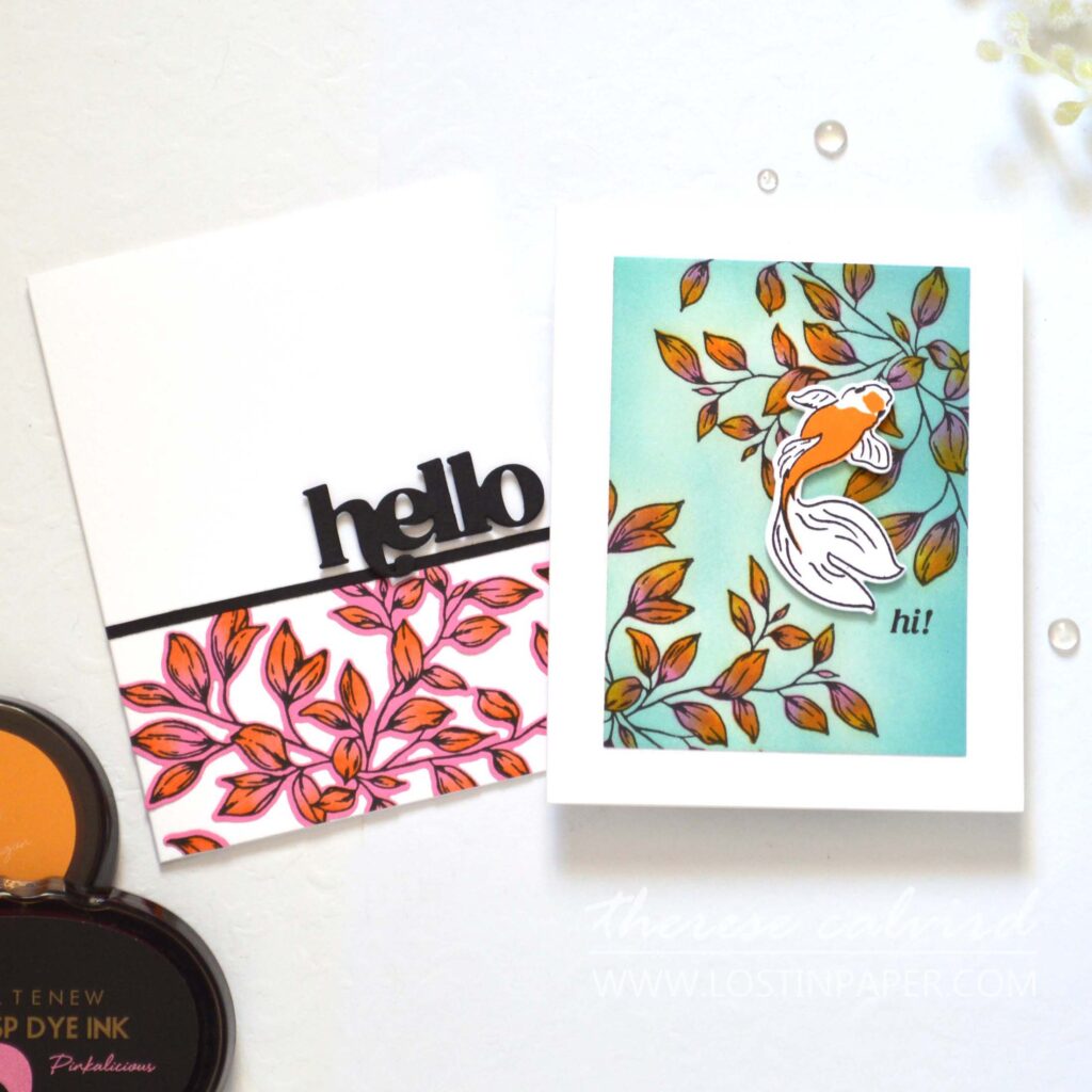 Altenew - Rustling Leaves - Timeless Sentiments - Goldfish Pond - Plants & Vases - Take 2 With Therese (card video) (1)
