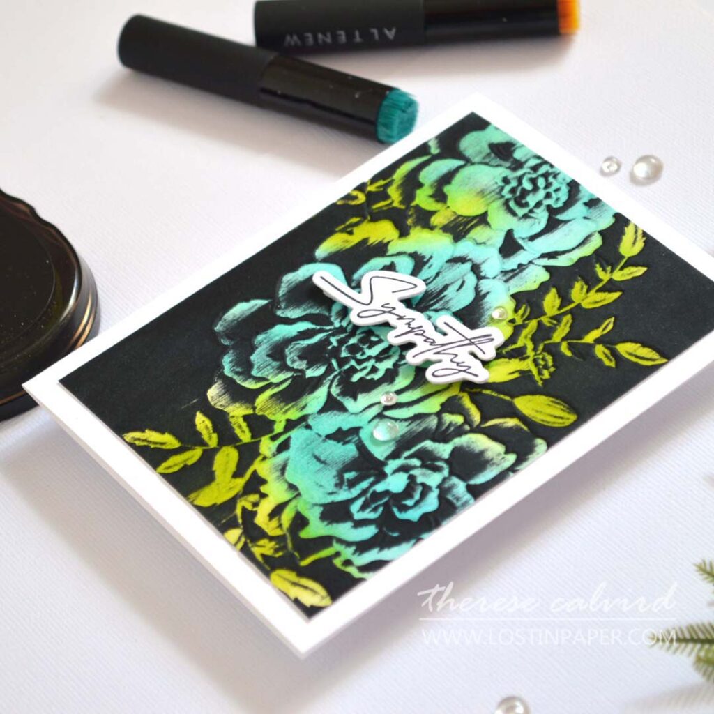 Therese Calvird - 3D Stencil Technique (Live card video) (1)