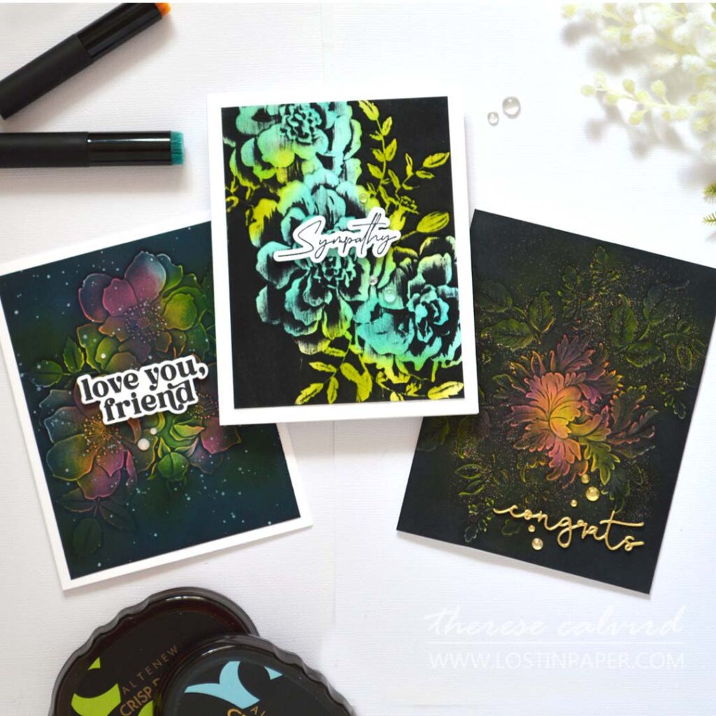 Therese Calvird - 3D Stencil Technique (Live card video) (1)