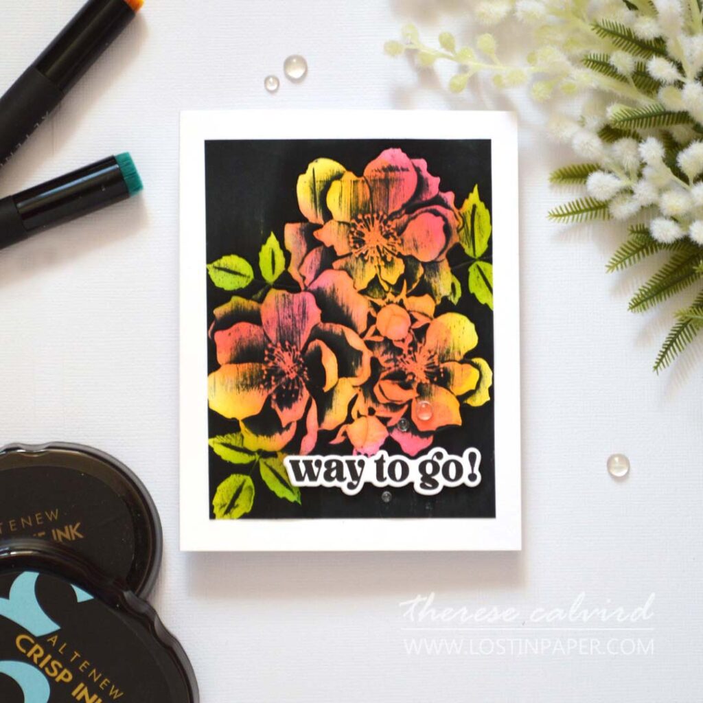 Therese Calvird - 3D Stencil Technique (Live card video) (1)