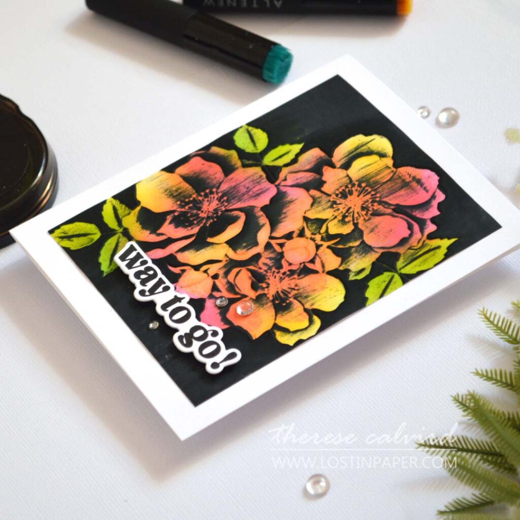 Therese Calvird - 3D Stencil Technique (Live card video) (1)