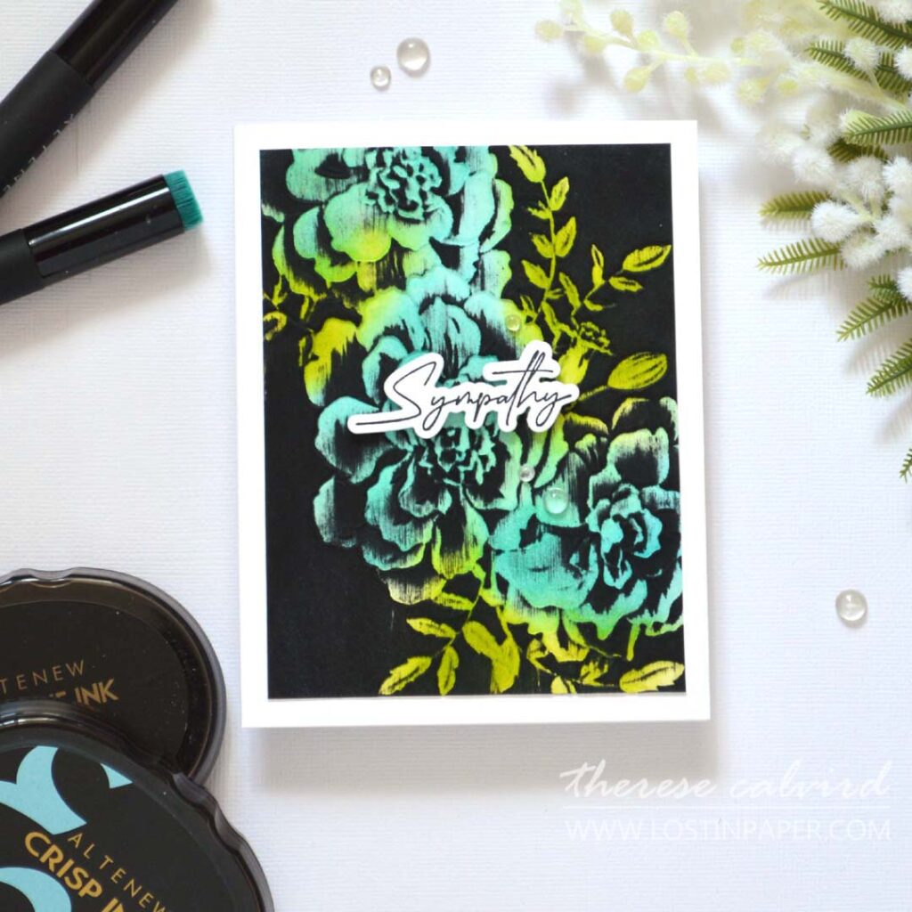 Therese Calvird - 3D Stencil Technique (Live card video) (1)