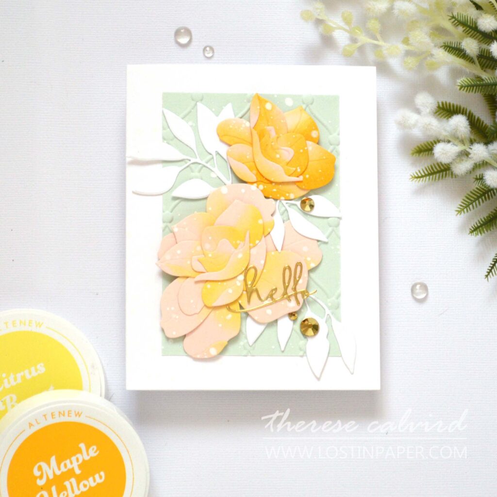 Altenew - CAF Gardenia - Tufted Elegance 3D EF - Signature Words Die - Virginia Rose 3D Die - Take 2 With Therese (card video) (3)