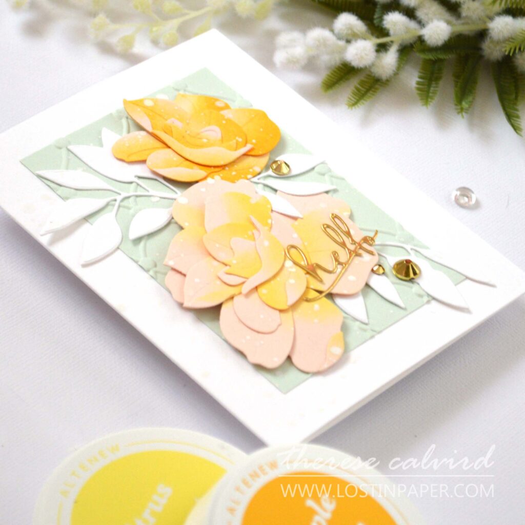 Altenew - CAF Gardenia - Tufted Elegance 3D EF - Signature Words Die - Virginia Rose 3D Die - Take 2 With Therese (card video) (3)