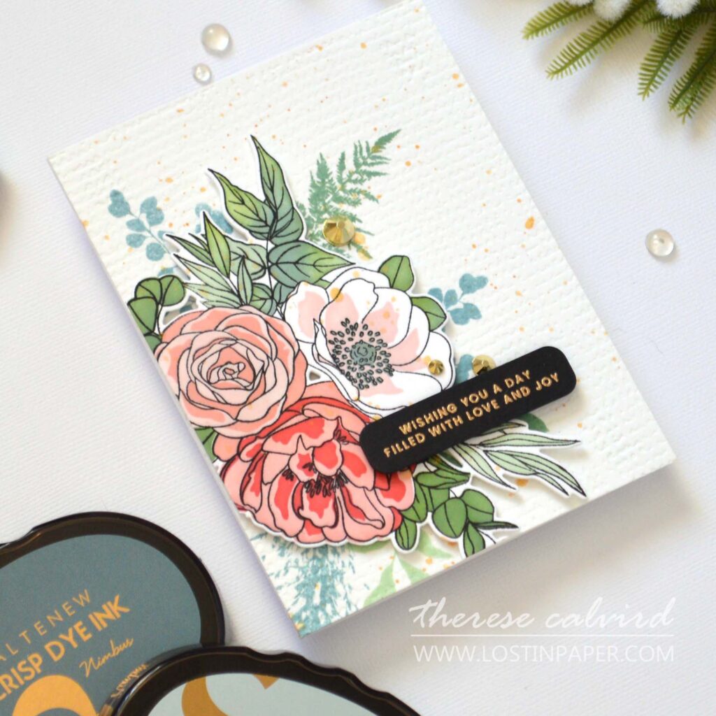 Altenew - Essential Textures Rustic Burlap - Eclectic Bouquet - Plants & Vases - Featured Sentiments - Take 2 With Therese (card video) (1)