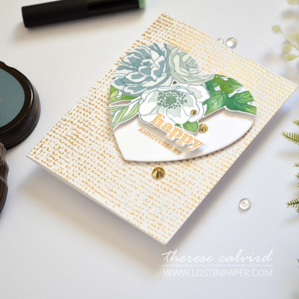 Altenew - Essential Textures Rustic Burlap - Eclectic Bouquet - Rosa Gallica - Halftone Hearts - Take 2 With Therese (card video) (1)