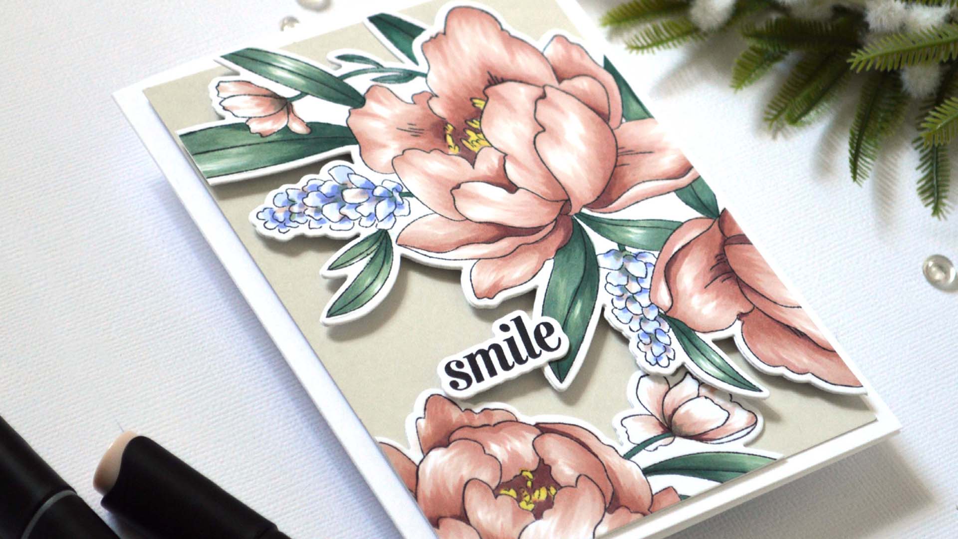 Tips to USE Large Bouquet Stamps!  June Altenew & Sarah Simon Collab Blog Hop + Giveaway!