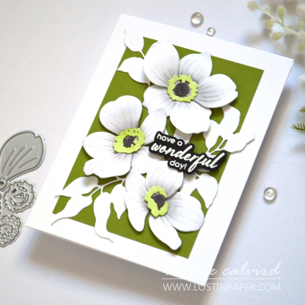 Altenew - CAF Sulfur Cosmos - Just Leaves - Blushing Magnolias - Modern Stripe - Gradient Stripes - Take 2 With Therese (card video) (4)