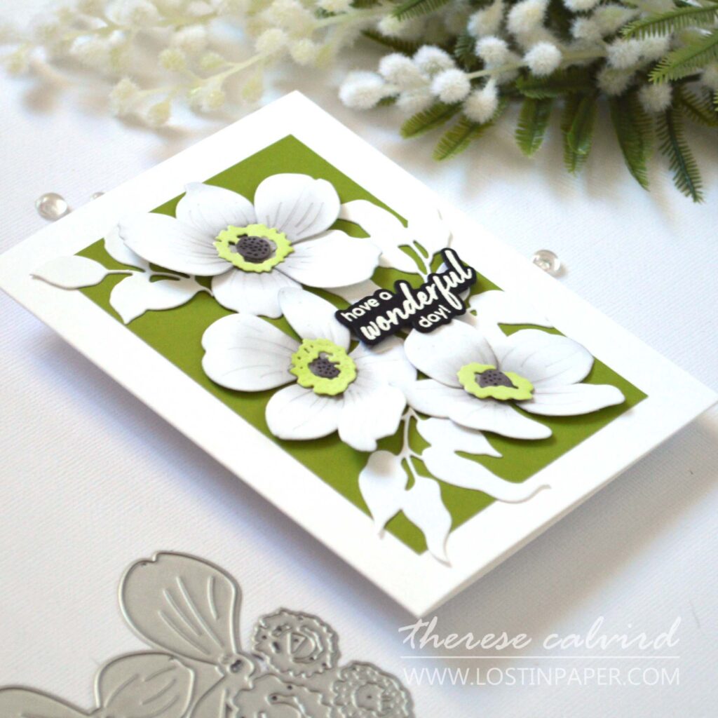 Altenew - CAF Sulfur Cosmos - Just Leaves - Blushing Magnolias - Modern Stripe - Gradient Stripes - Take 2 With Therese (card video) (4)