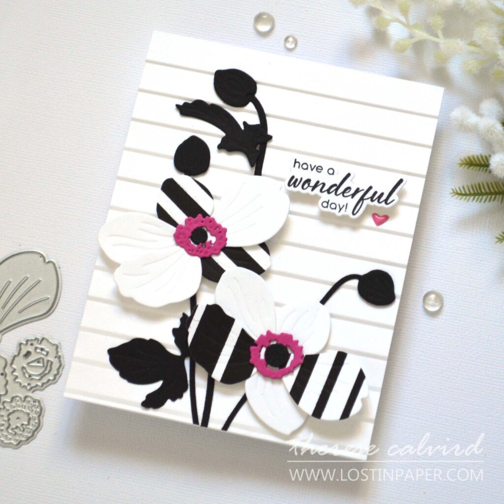 Altenew - CAF Sulfur Cosmos - Just Leaves - Blushing Magnolias - Modern Stripe - Gradient Stripes - Take 2 With Therese (card video) (7)