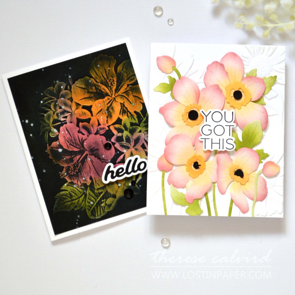 Altenew - Sun-KIssed Blooms 3D - Japanese Anemones - Daisies - Blushberry Bliss - Sun-Kissed Delights - Jade Dreams (cards) (1)