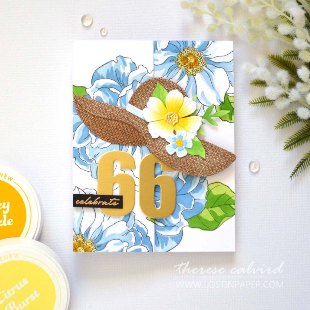Therese Calvird - Floral Fun Fold Card - Lovely Floral Hat (Live Card Video) (1)